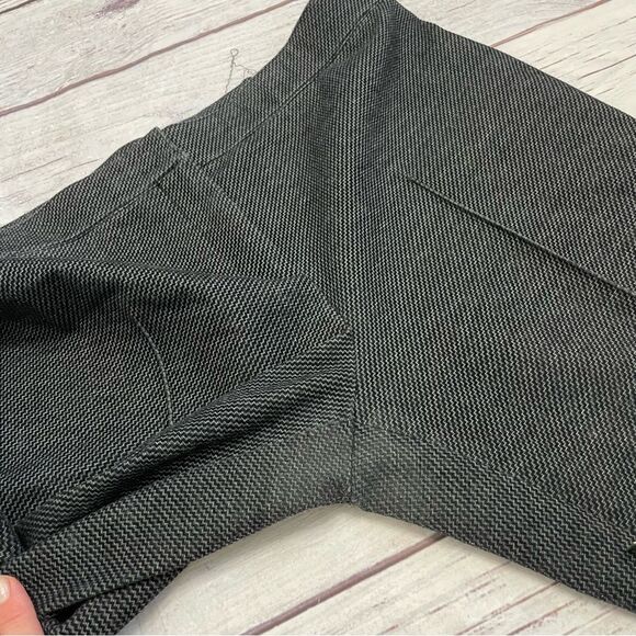 Akris Punto Pleat Front Checked Soft Cropped Trousers Black Grey Size 14 - Picture 6 of 8